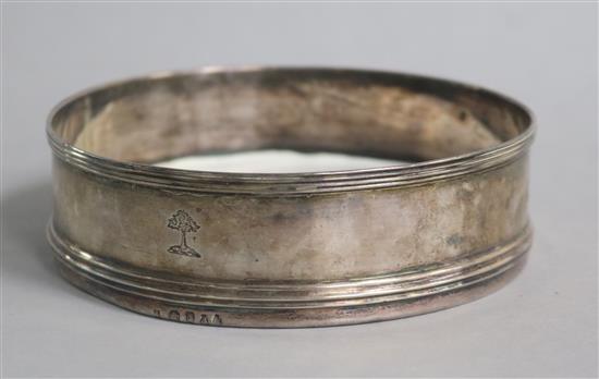 A George III silver wine coaster, London, 1796, 12.5cm.